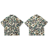 Trendy Hawaiian Plant Print Shirt