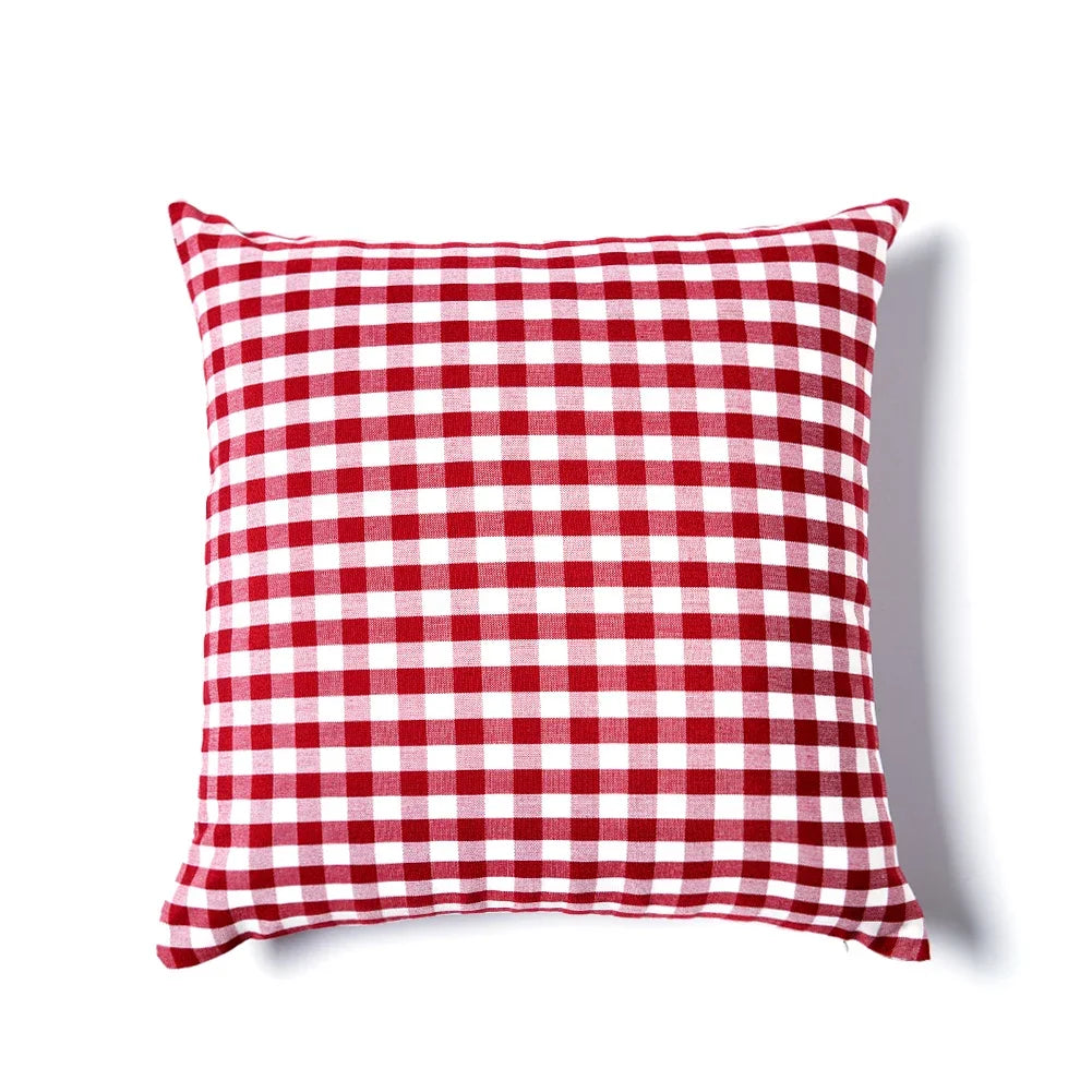 Red Striped Cushion Cover