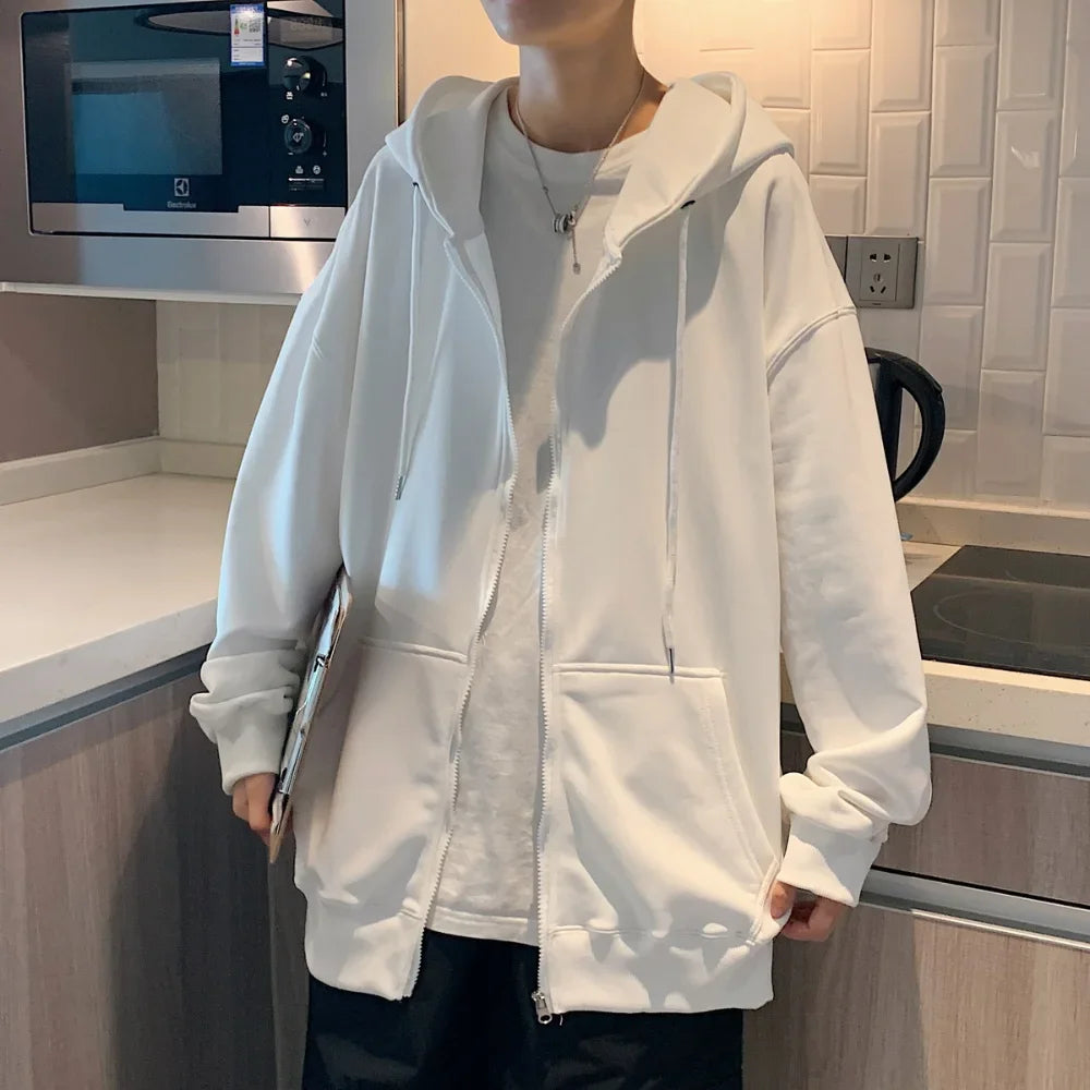 Y2K Men Zip-Up Hoodie