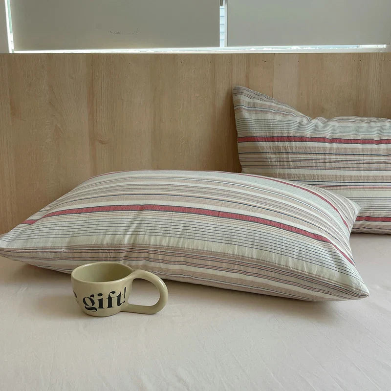 Cotton Pillowcase Colorful Stripe Pillow Case