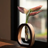 Vintage Walnut Solid Wood Flower Ware