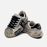 Retro Hand-Painted Graffiti Punk School Sneakers