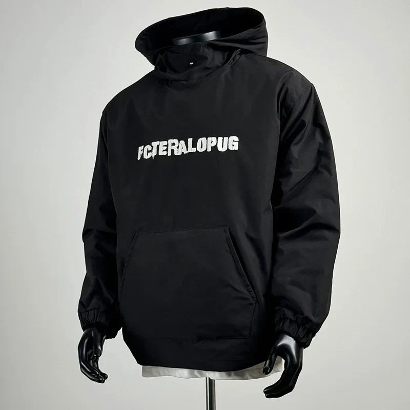 Chaqueta cortavientos con capucha de poliéster