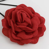 Elegant Black Rose Choker Necklace