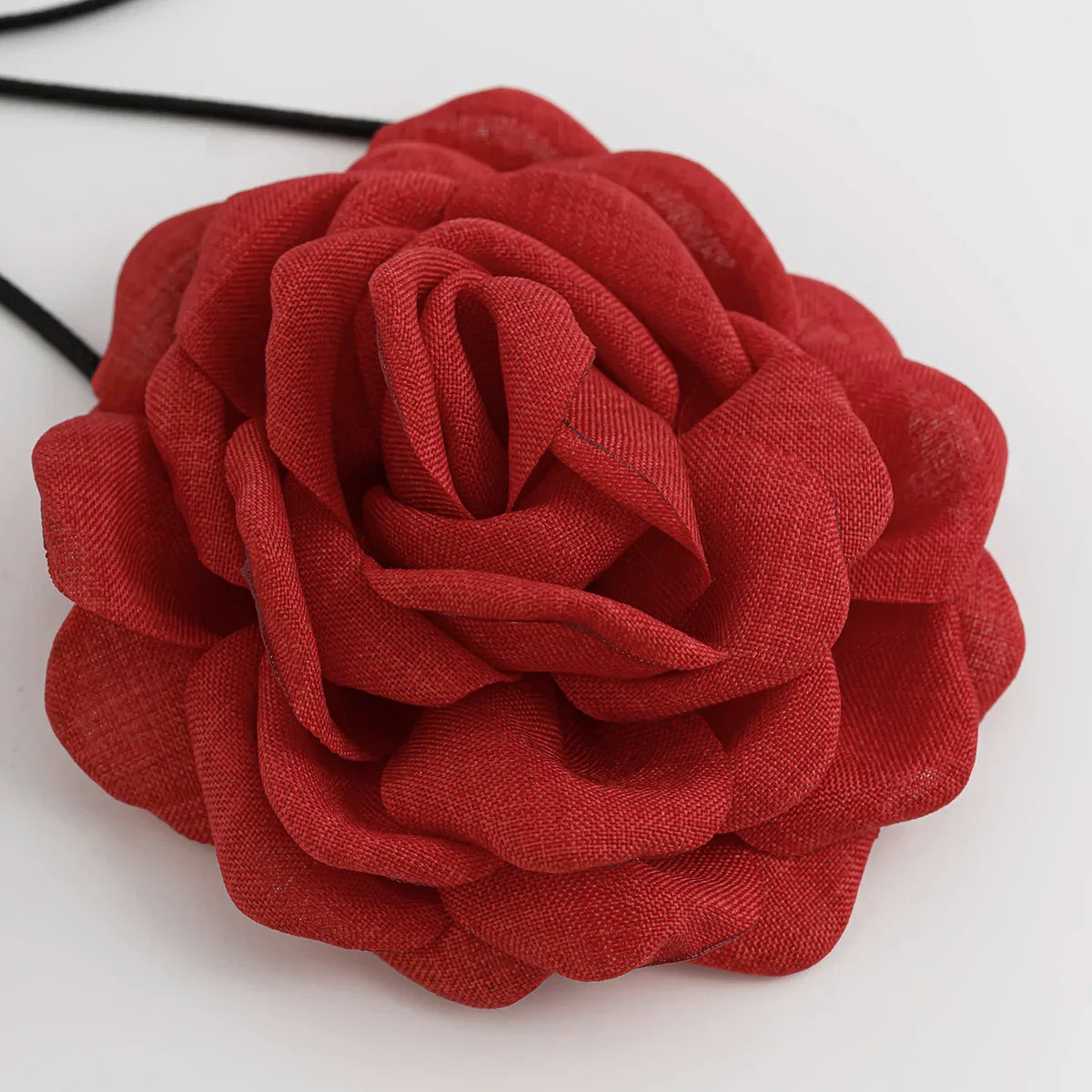 Elegant Black Rose Choker Necklace