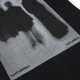 Shadow Printed Dark Style Washed Black T-Shirt