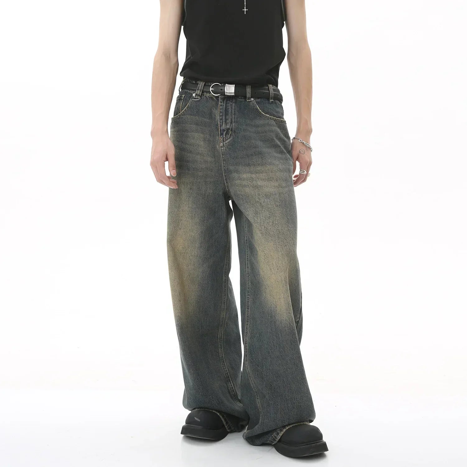 Y2K Vintage Washed Wide Leg Jeans