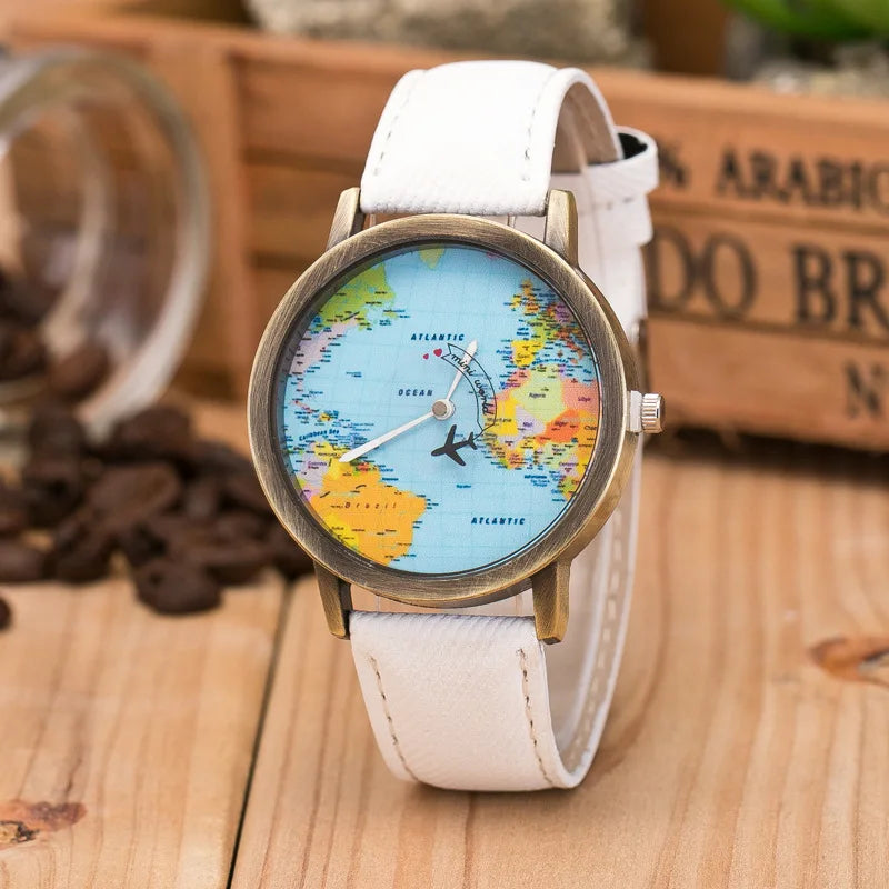 Map Women Luxury Quartz Watch