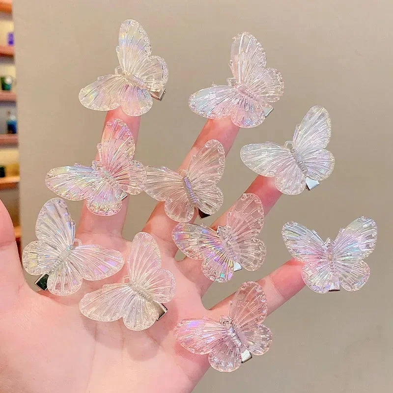 Colorful Butterflies Soft Girl Hairpins