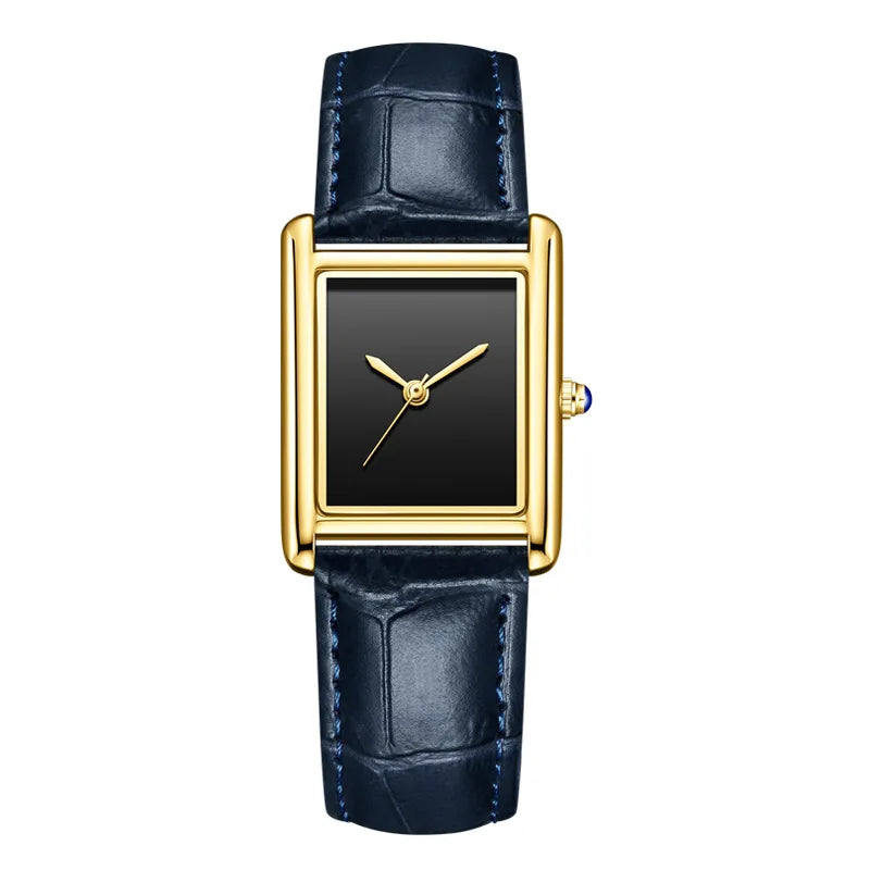 Unisex Simple Square Leather Watch