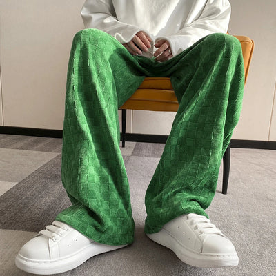 Y2K Straight Checkered Sweatpants