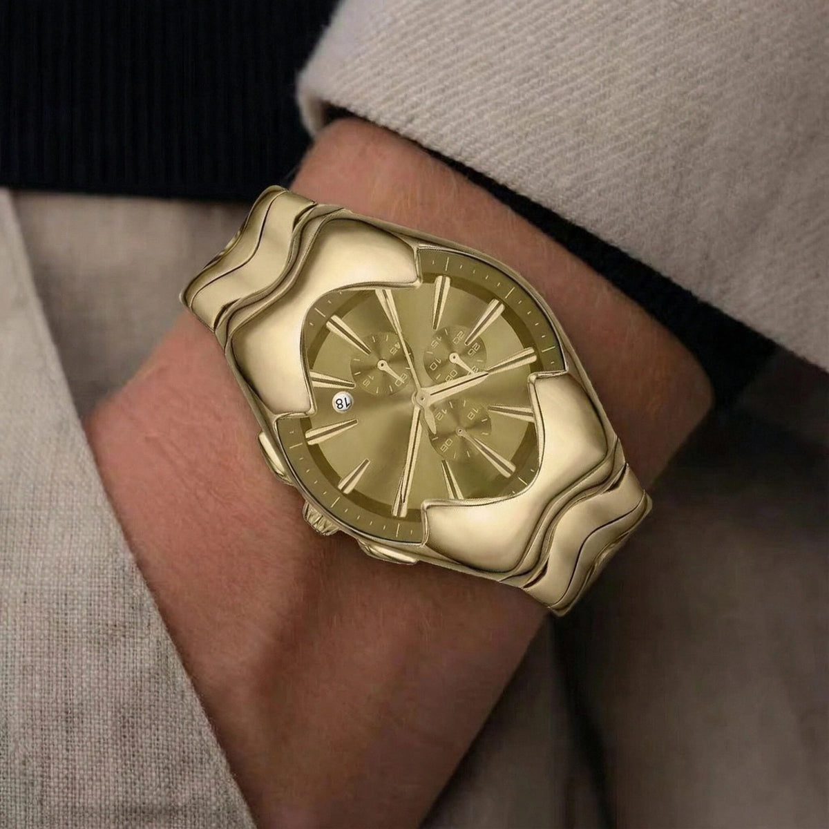 Barrel-shaped Luxury Men's Watch