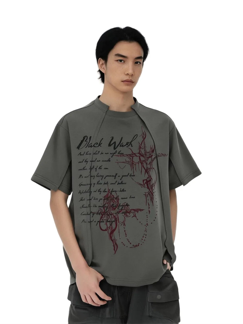 Y2K Totem Print Short Sleeve T-Shirt
