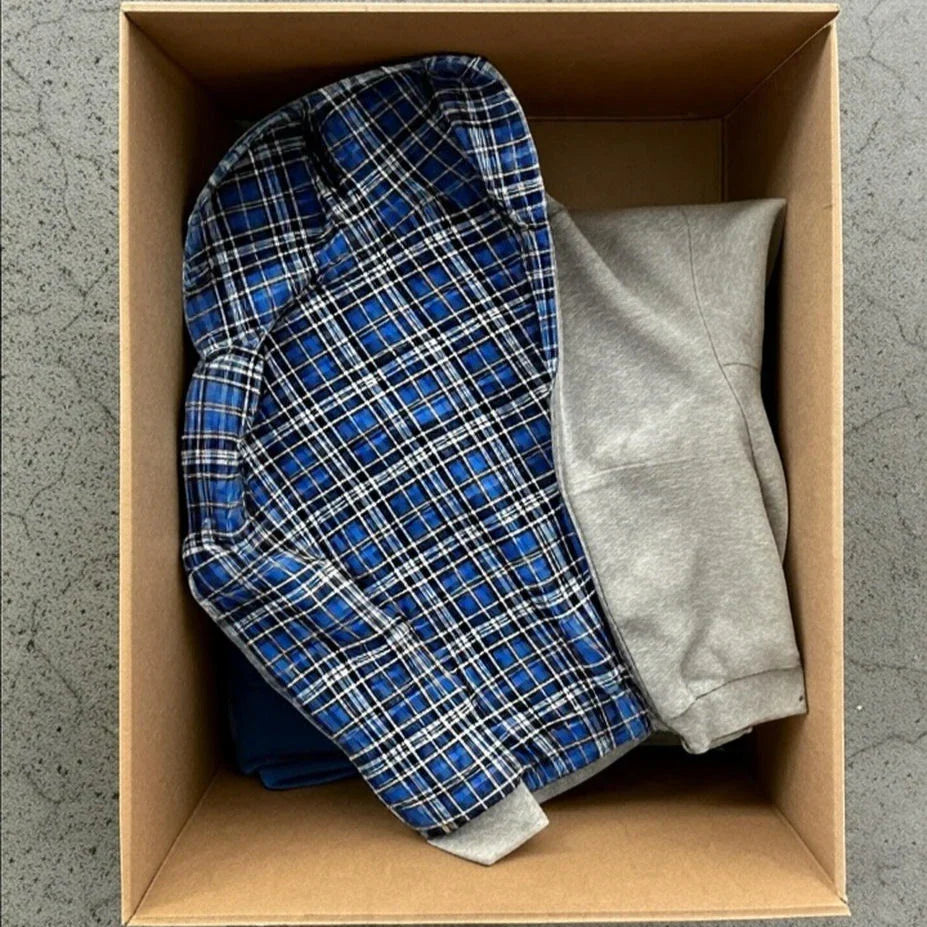 Reversible Plaid Double-sided Hoodie