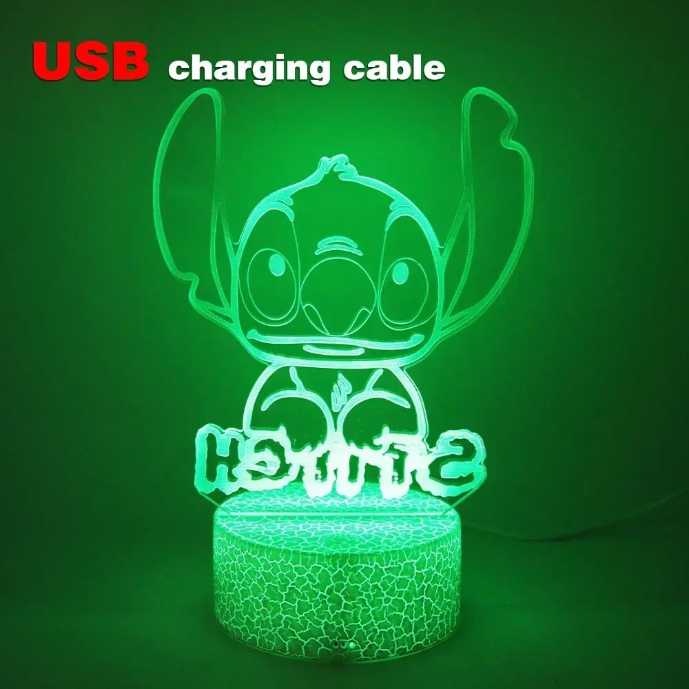 Led Cute Touch Lamp Anime Stitch