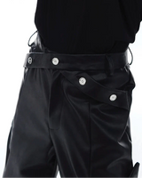 Cyperpunk Straight Leg Leather Pants
