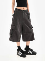 Retro Multi-Pocket Denim Jorts