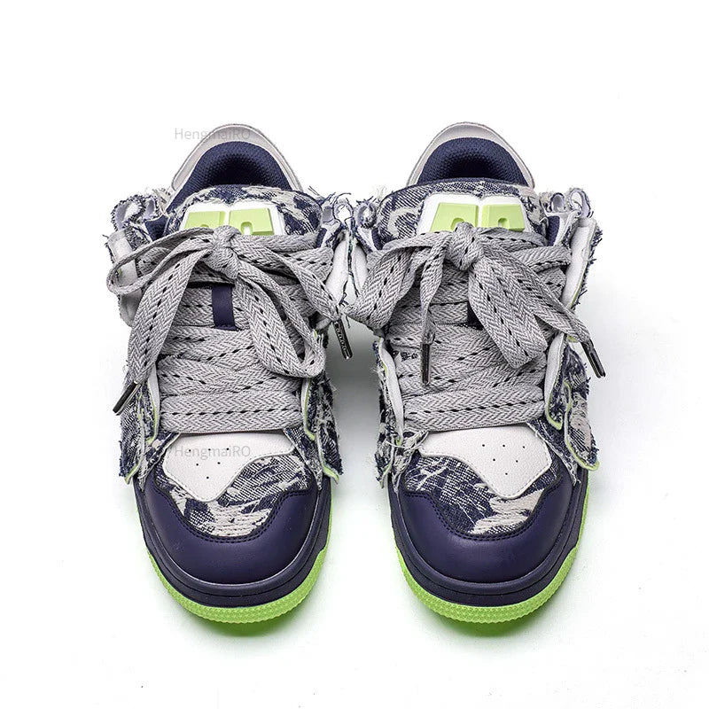 Y2K Punk Skater Girl Colorful Sneakers