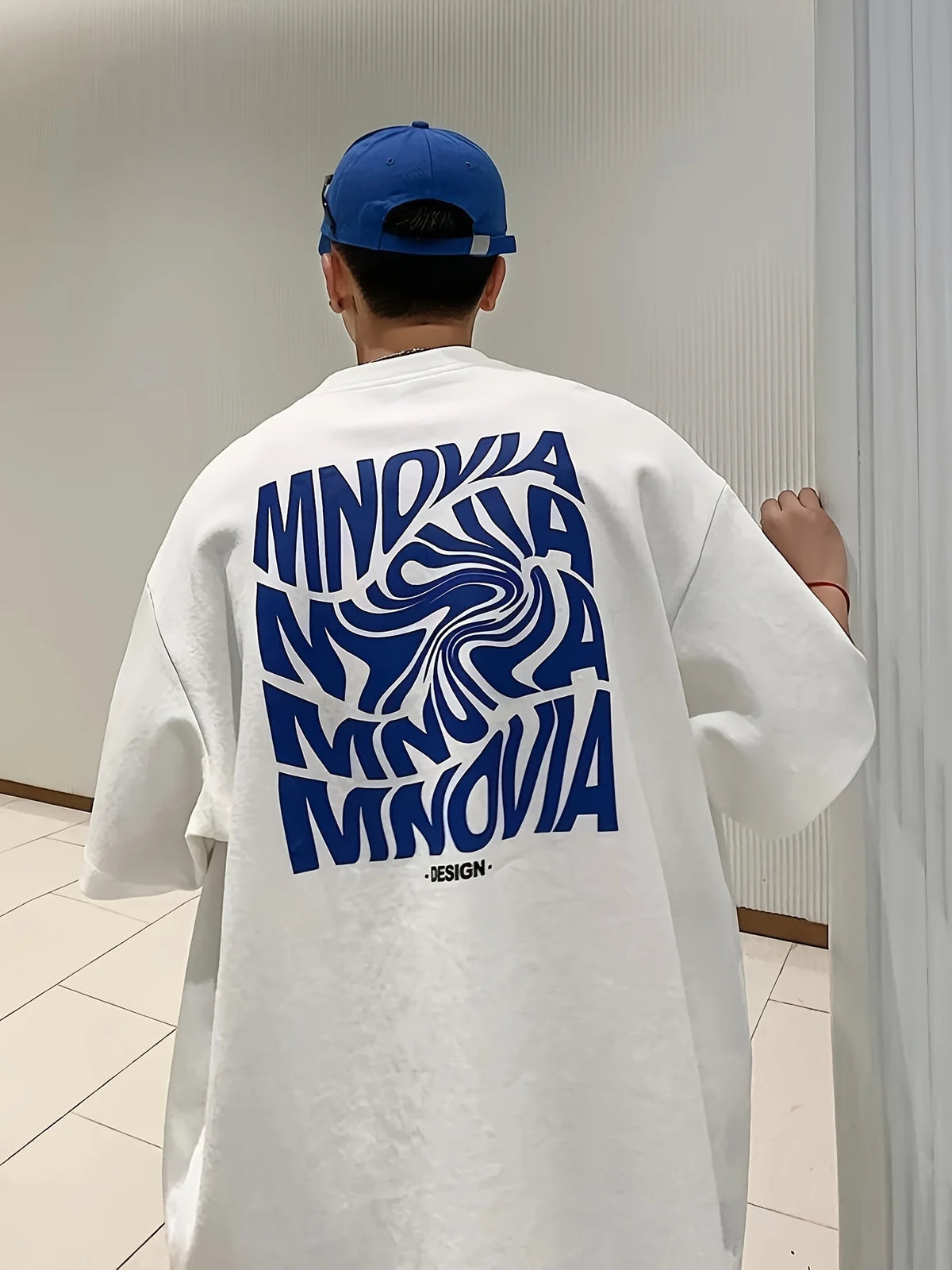 Y2K Distorted Text Graphic Tee