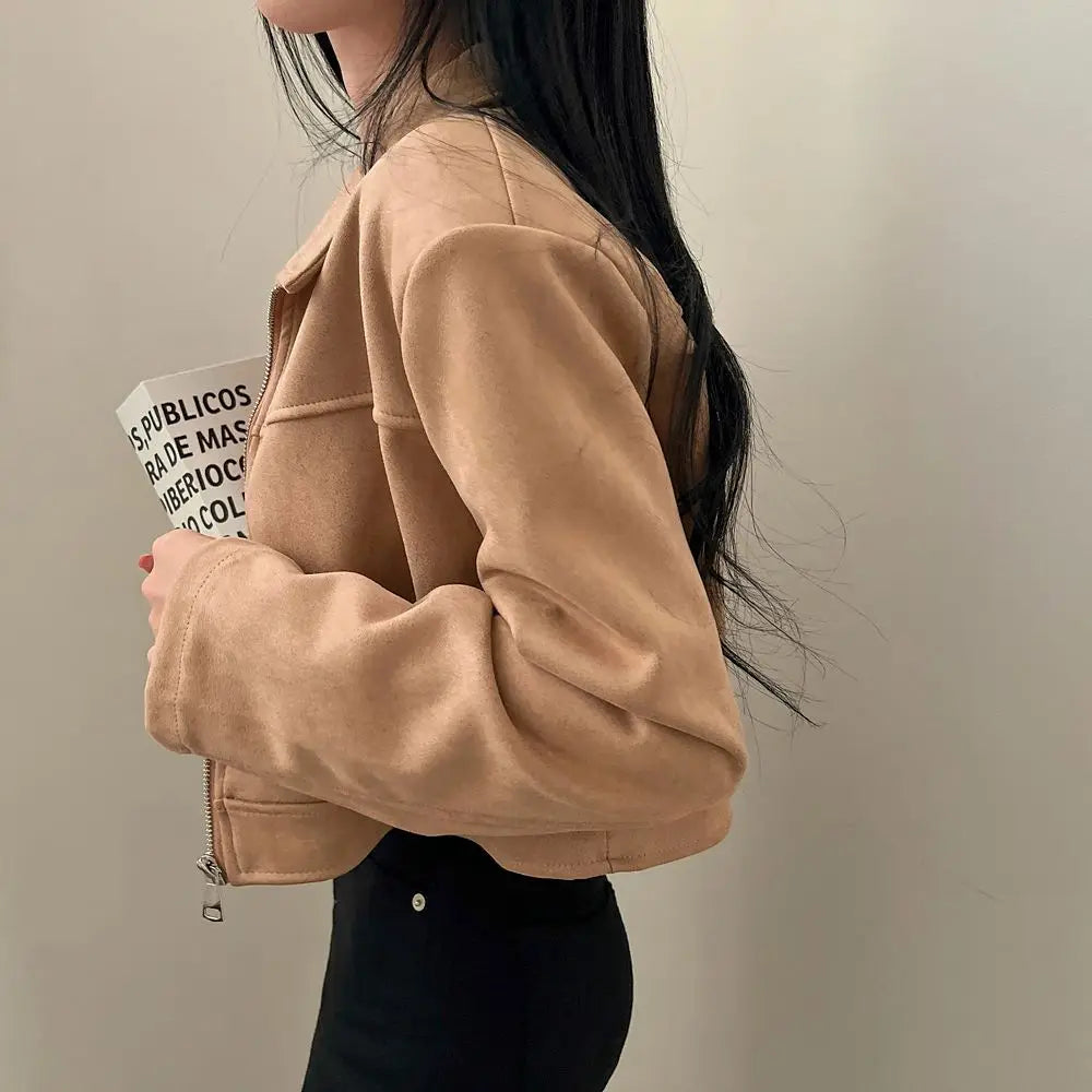 Y2K Cropped V-neck Jacket