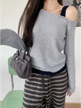 Acubi Knitted Off-shoulder Top