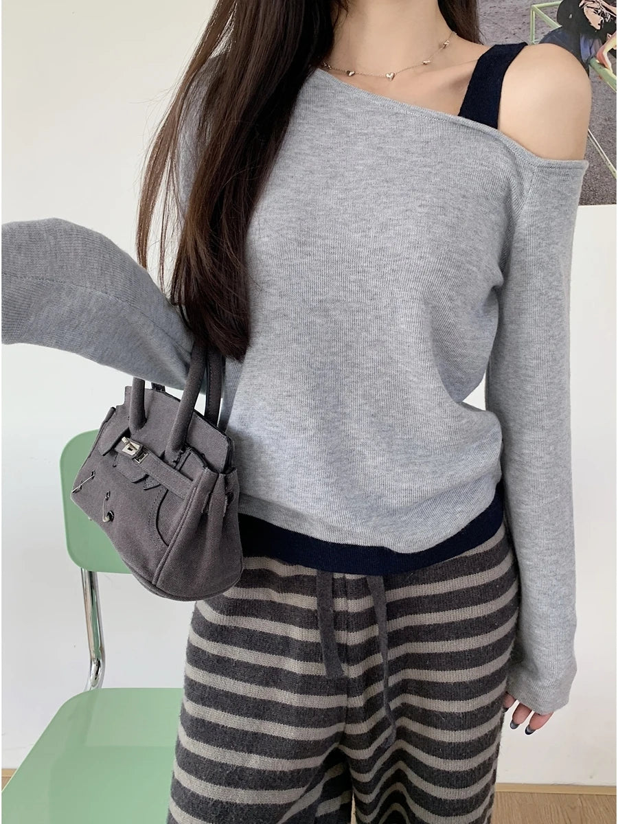 Acubi Knitted Off-shoulder Top