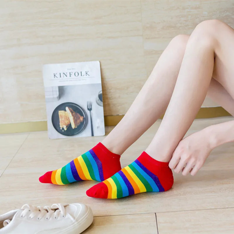 Striped Boat Rainbow Socks
