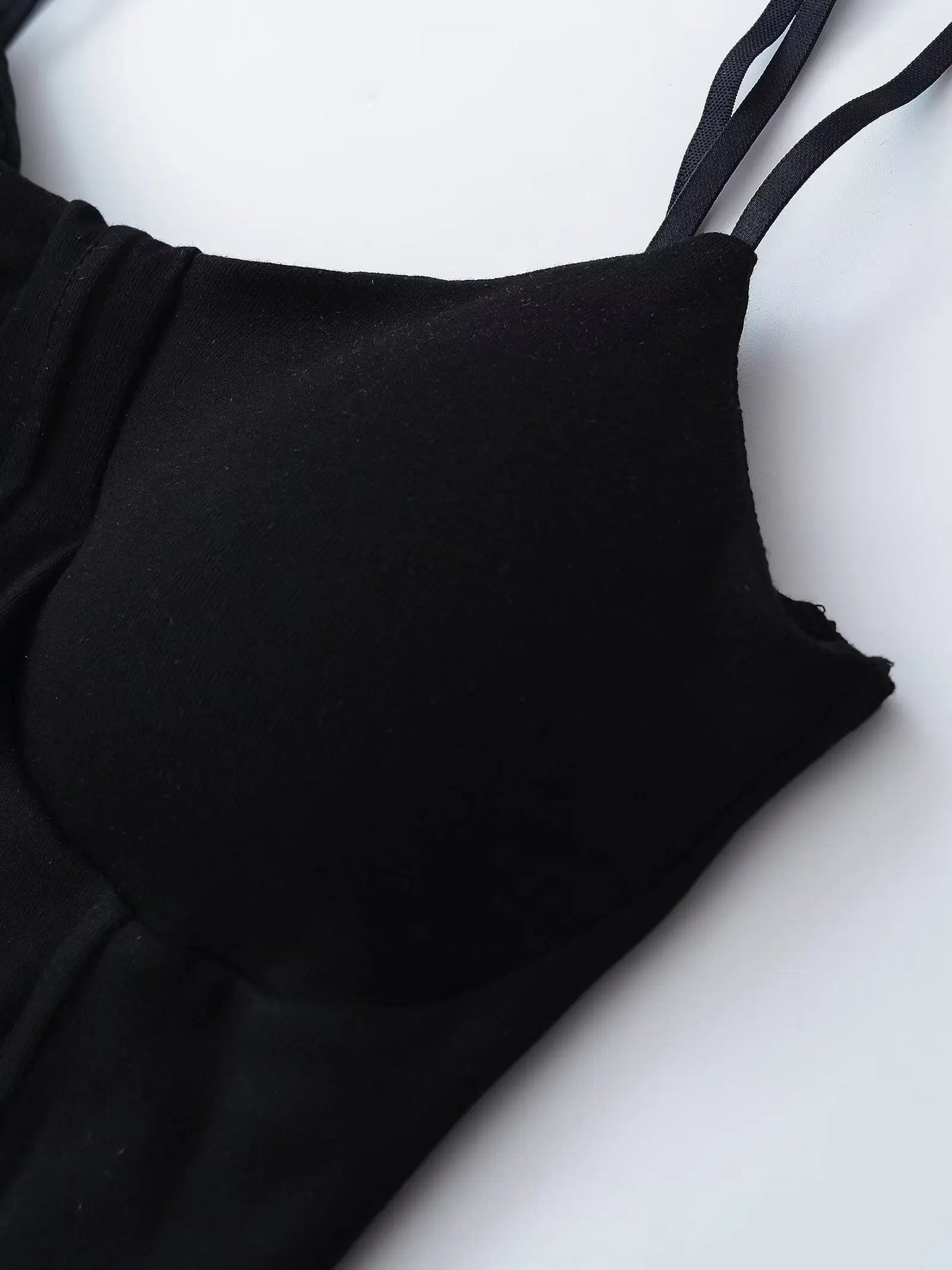 Y2k Coquette Cami Black Korean Top