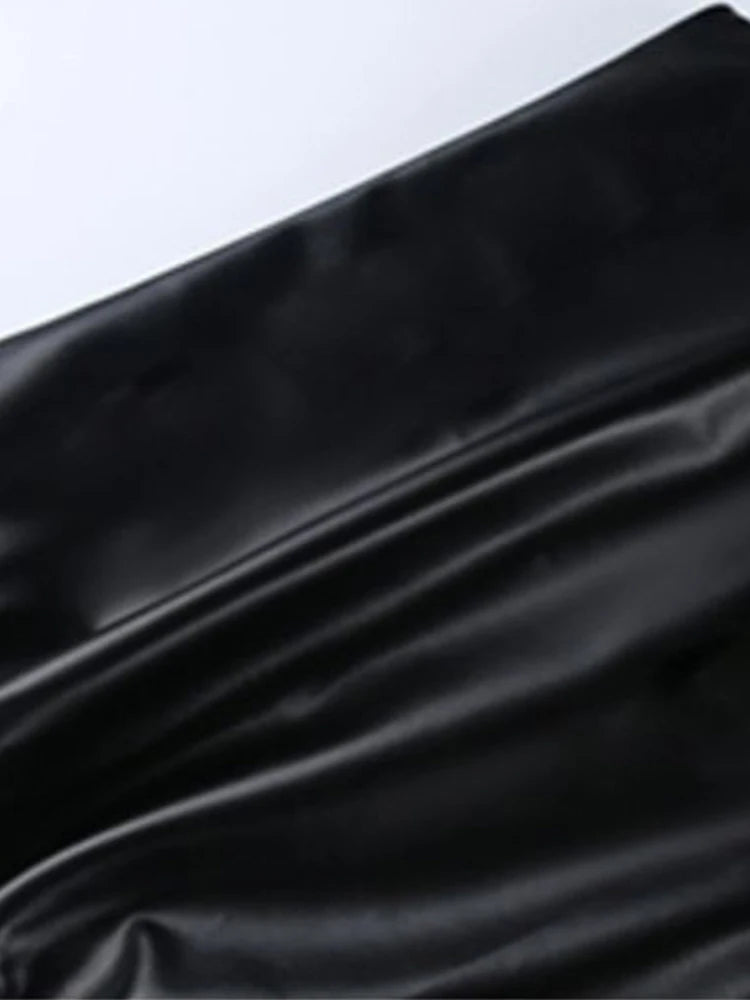 Women's Soft Stretchy Leather Pencil Skirt