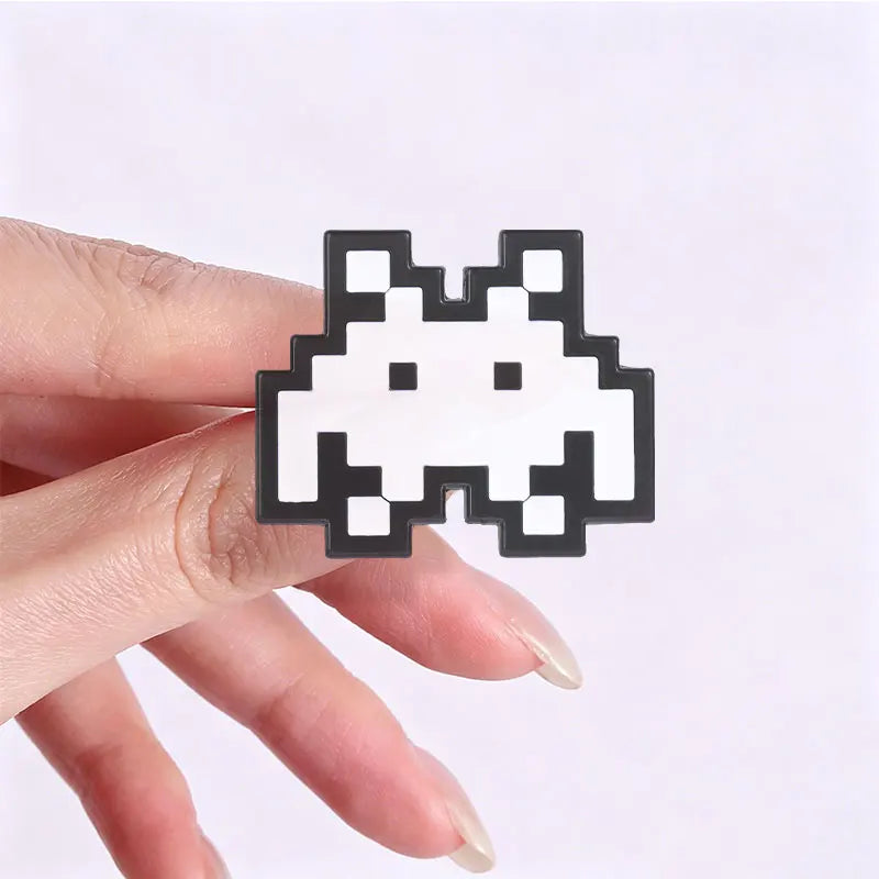 Retro Pixel Invader Enamel Pins