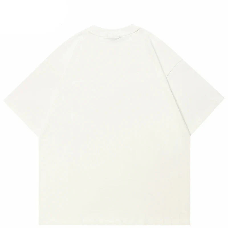 Casual Blurry Letters Graphic T-Shirt