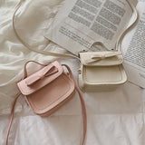 Cute Leather Bow Messenger Bag
