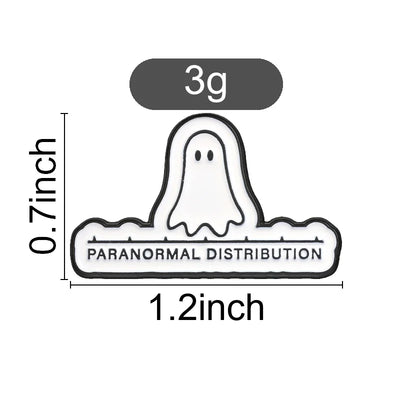 Paranormal Distribution Ghost Badge Brooch