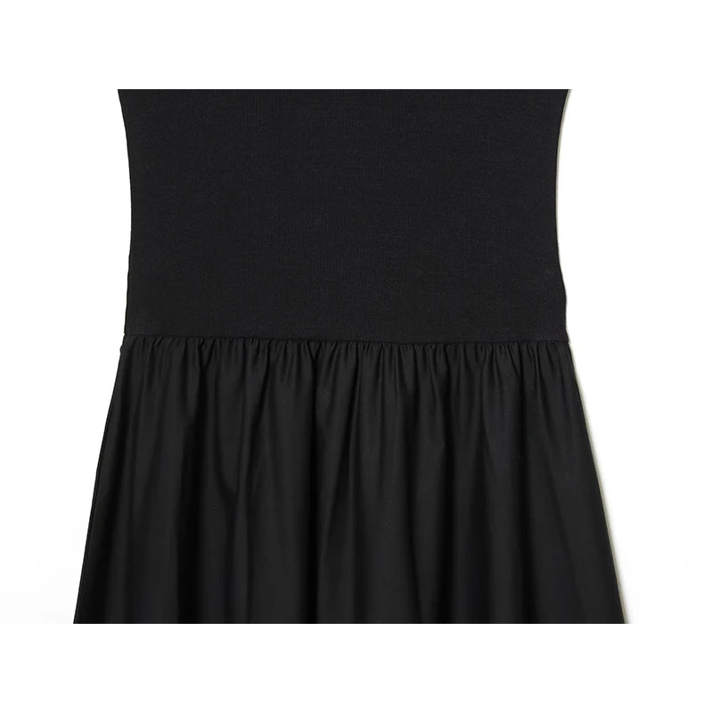 Elegant Black Long Tank Dress