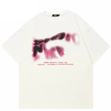 Casual Blurry Letters Graphic T-Shirt