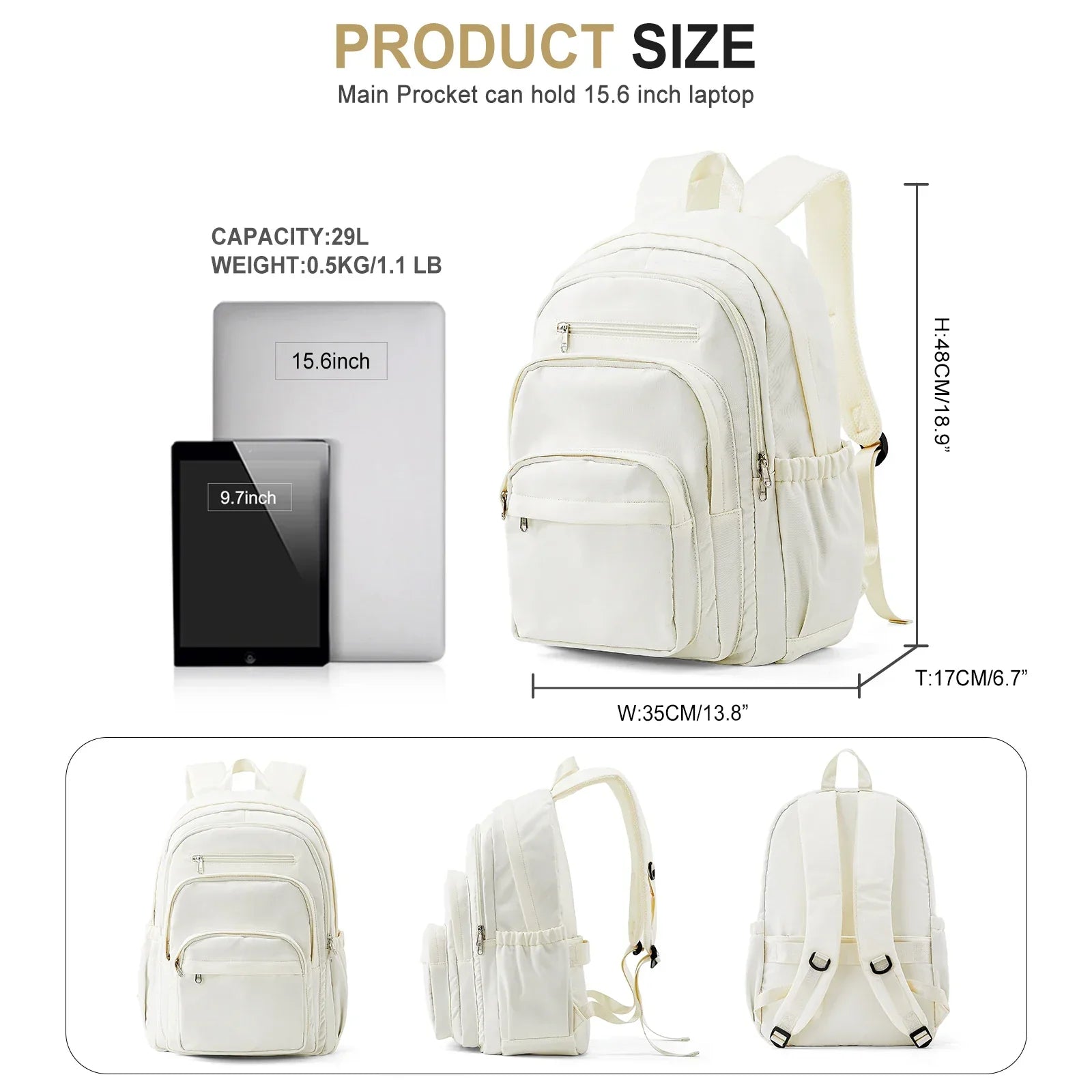 Elegant Large School Backpack