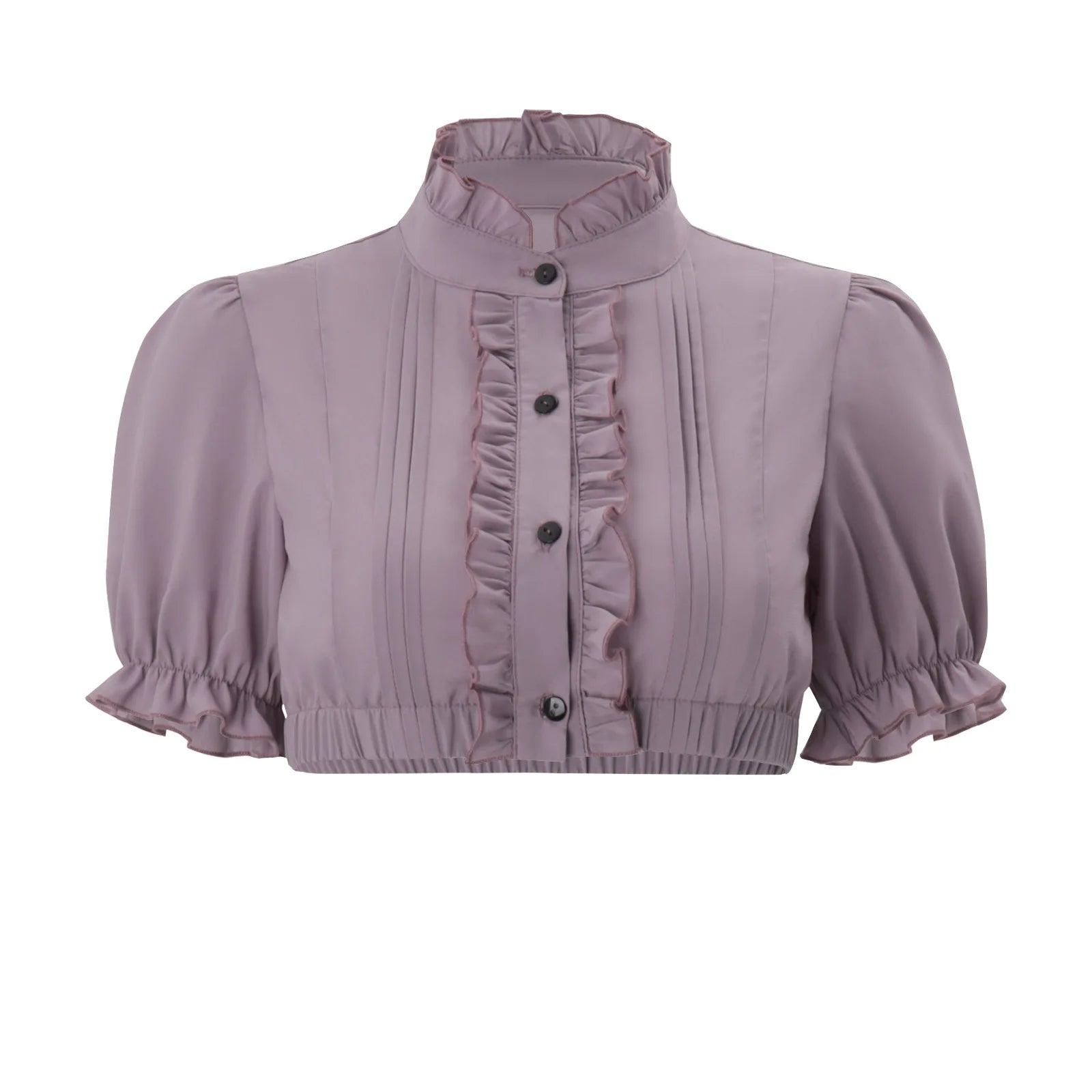 Coquette Cropped Purple Blouse