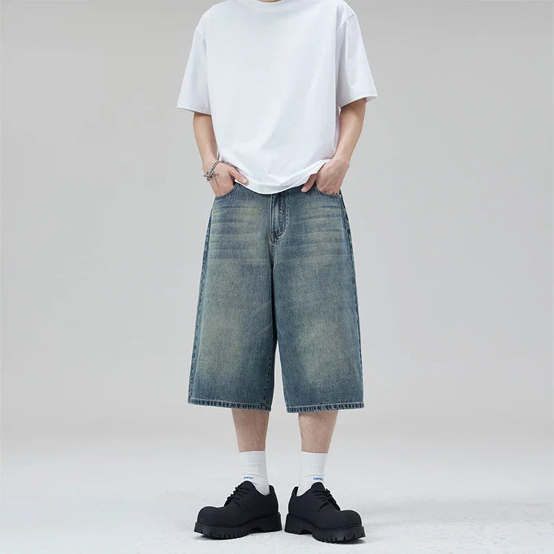 Casual Vintage Loose Denim Short