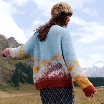 Min Fur Gradient Sweater