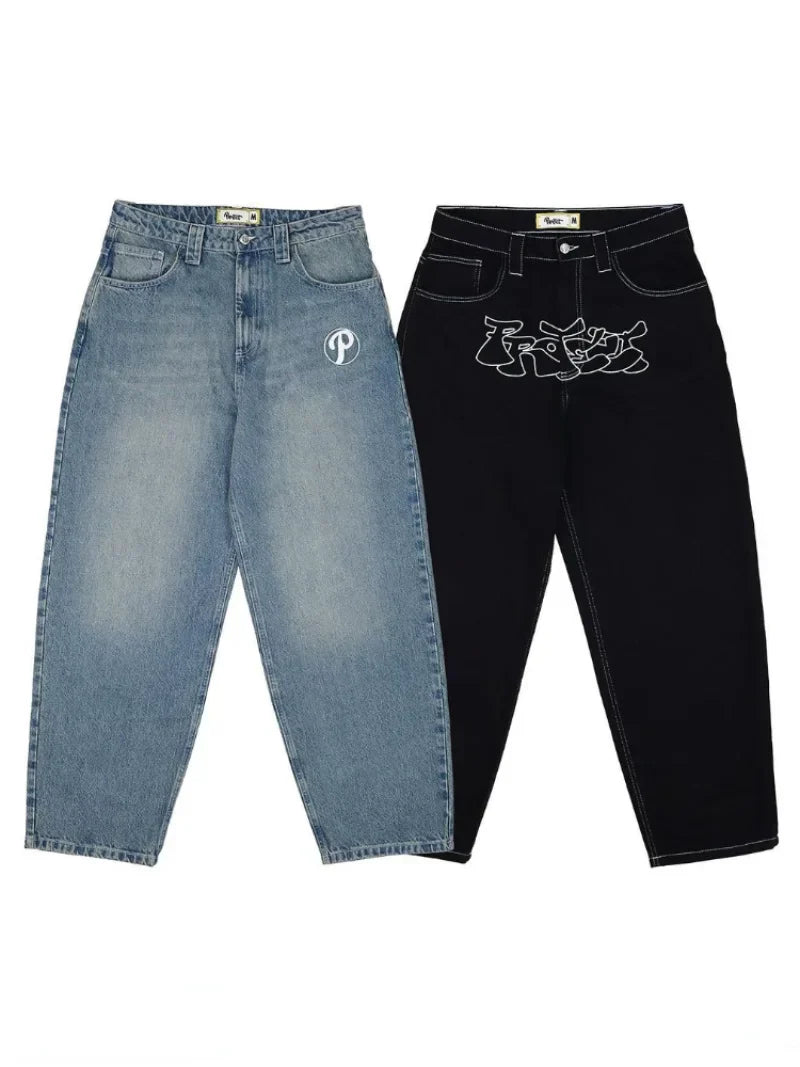 Bad Friend Baggy Black High Waist Jeans