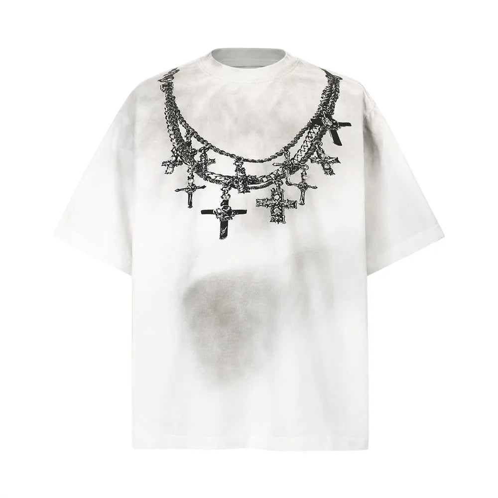 Crew Neck Loose Fit Short T-Shirt