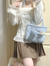 Lace Patchwork Halter Sweater