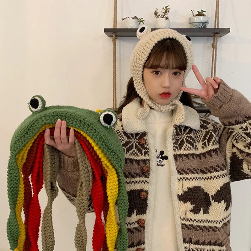 Frog Crochet Hat