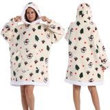 Strawberry Printed Oversized Blanket Hoodie