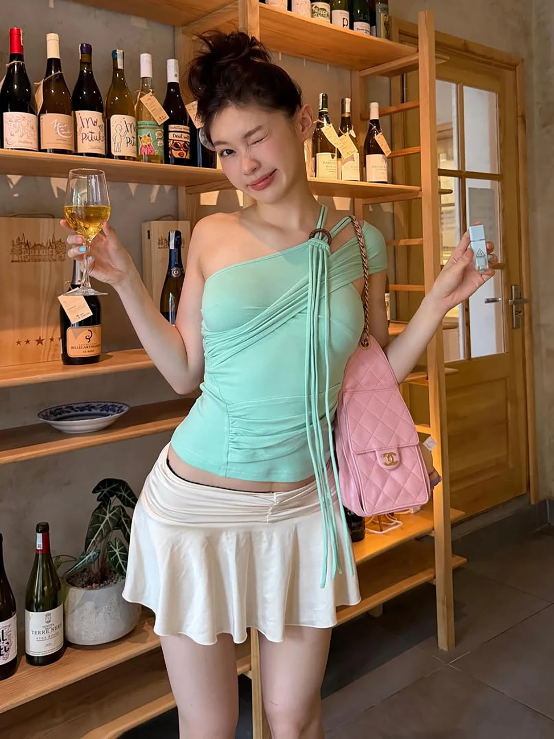 Aqua Off Shoulder Top