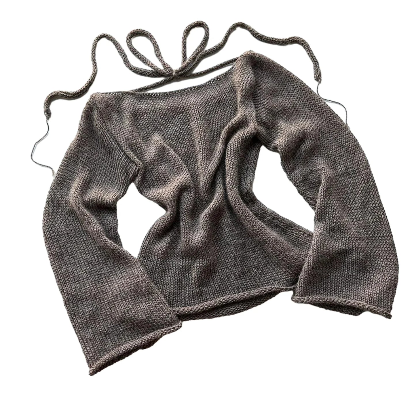 Women's Flare Tie Backless Top