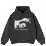 Faded Graphitti Black Washed Hoodie