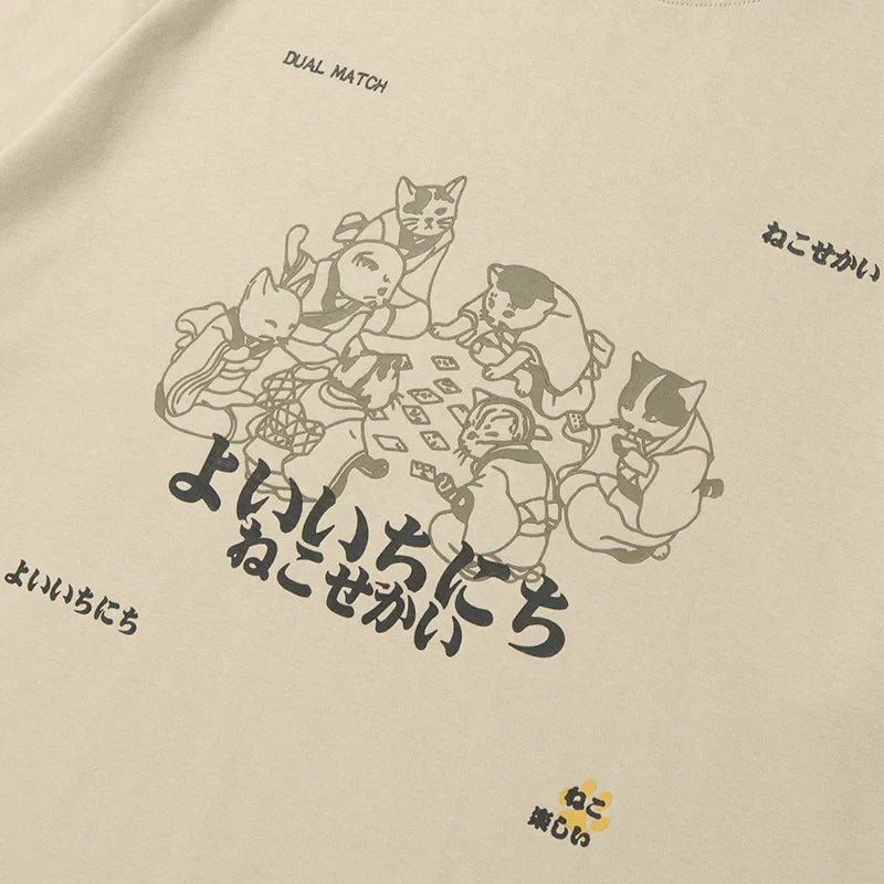 Japanese Kanji Animals Print T-Shirt