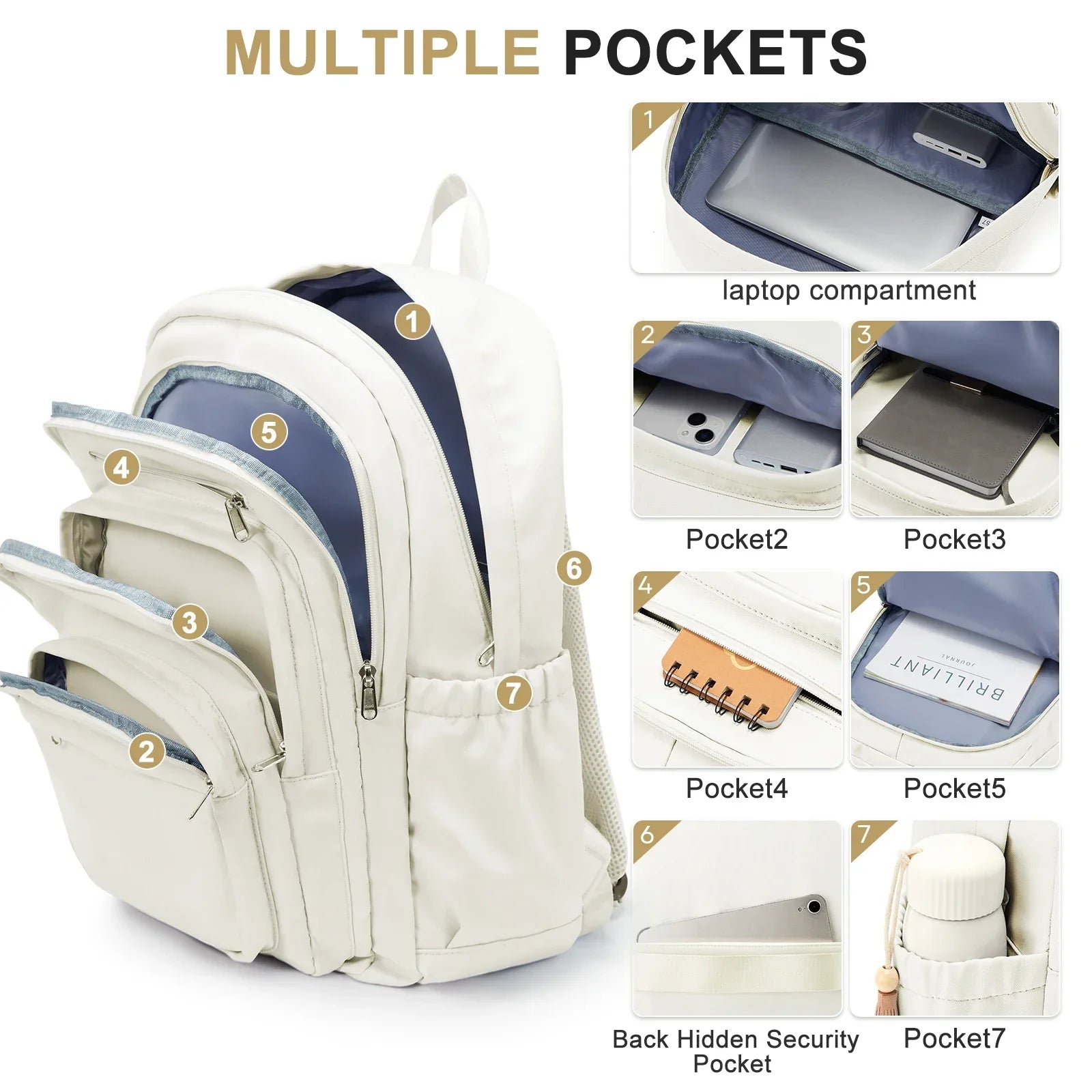 Elegant Large School Backpack