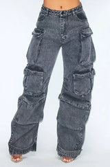Retro Camouflage Wide Leg Cargo Pants